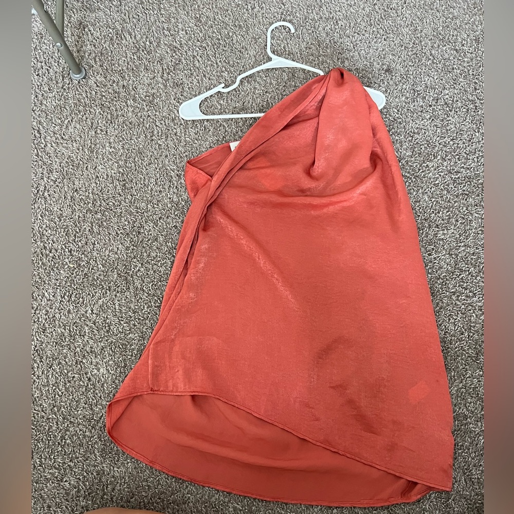 NWT Orange One Shoulder Dress